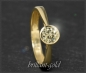 Preview: Gold Ring 0,50ct Brillant, zart gelb, Si2; 585 Gold